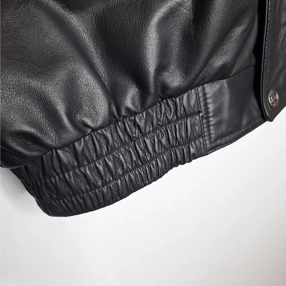 VTG 90s Wilsons Leather Men's Bomber Jacket XL Thinsulate Removable Liner